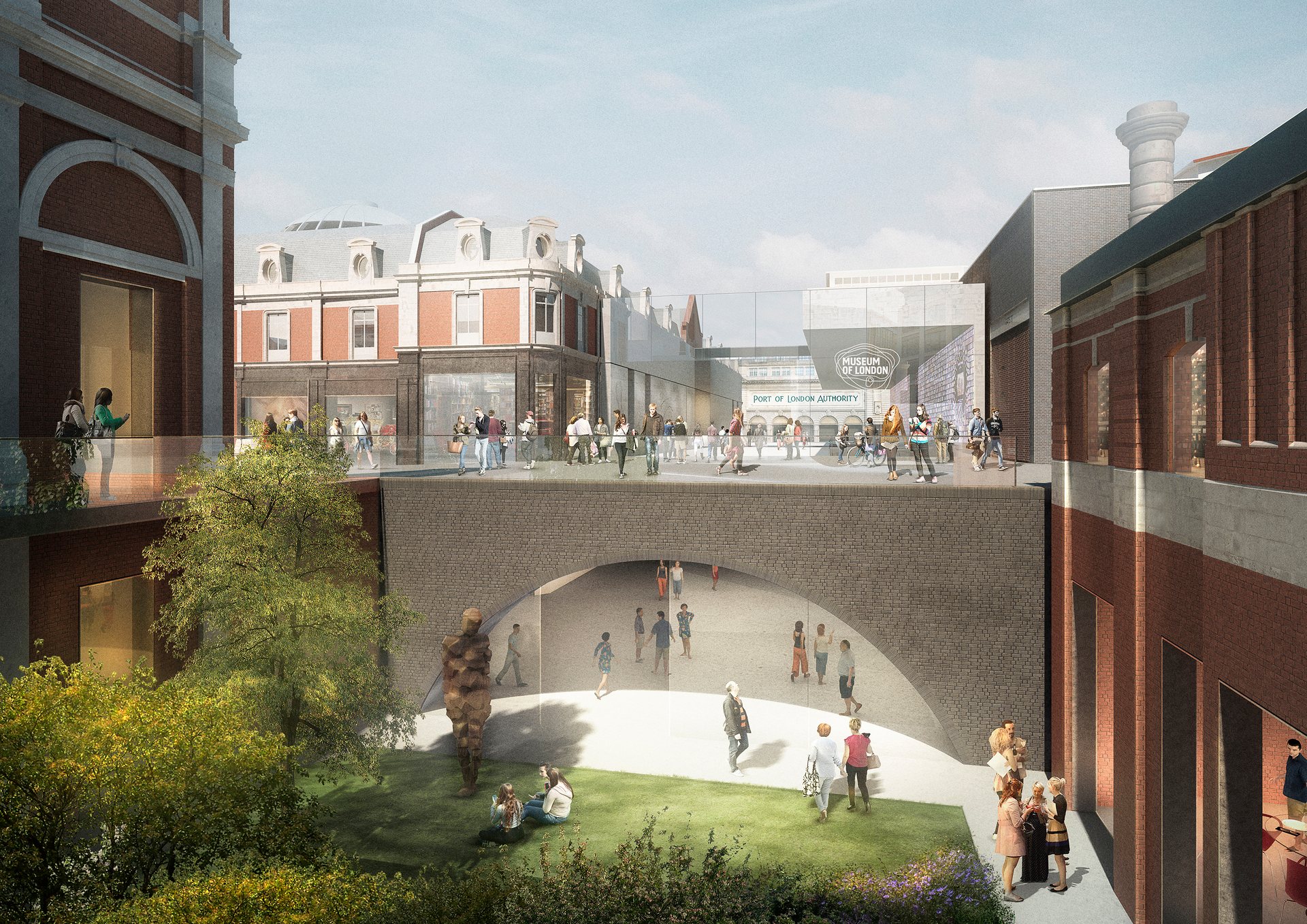 Renderings of the new Museum of London by Stanton Williams and Asif Khan. Image courtesy of Stanton Williams and Asif Khan