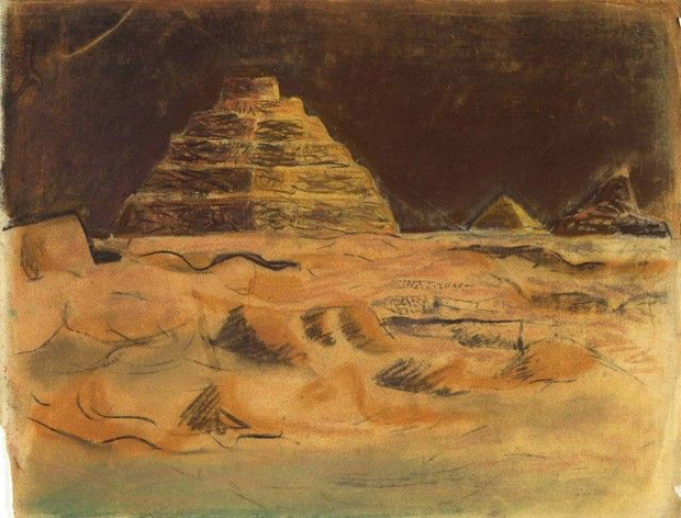 Louis Kahn, Stepped Pyramid, No.2, Saqqara, Egypt 1951