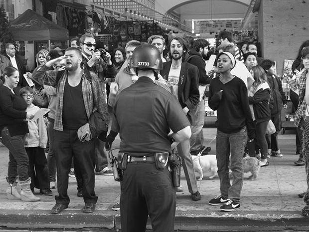 Occupy demonstrators on Broadway, Los Angeles - Danny Lyon from The Seventh Dog