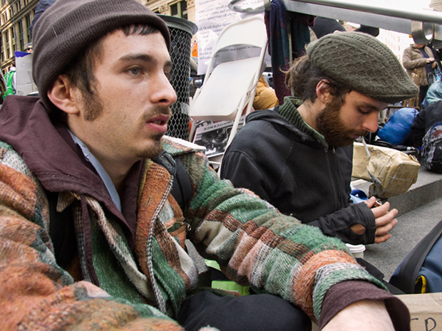 Young anarchists, Zuccotti Park, New York City, September 2011 - Danny Lyon, from The Seventh Dog