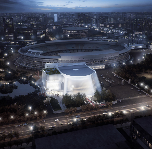 A rendering for the new China Philharmonic Concert Hall by MAD Architects. Image courtesy of MAD