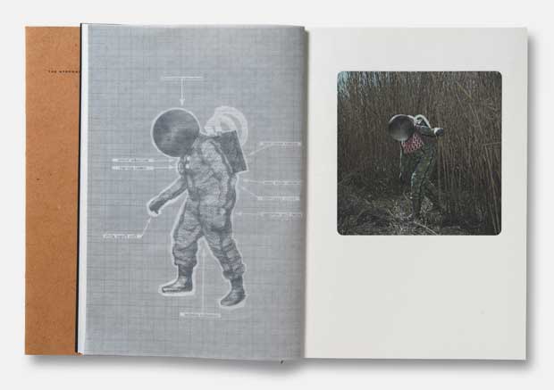 A spread from Afronauts by Cristina De Middel. As featured in Ivorypress's Photobook III display 
