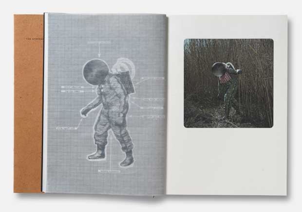 A spread from Afronauts by Cristina De Middel. As featured in Ivorypress's Photobook III display