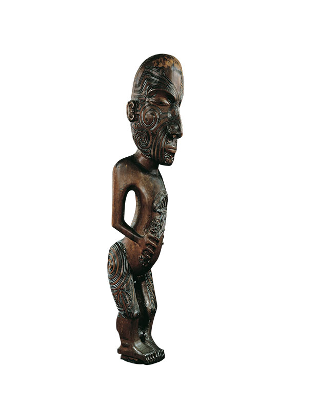 Maori carved centre-post, unknown artist, c. 1810. From 30,000 Years of Art
