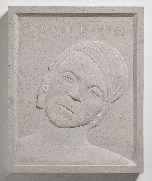 Head of the Dead Marat, (1991), stone, with Neil Talbot, by Ian Hamilton Finlay