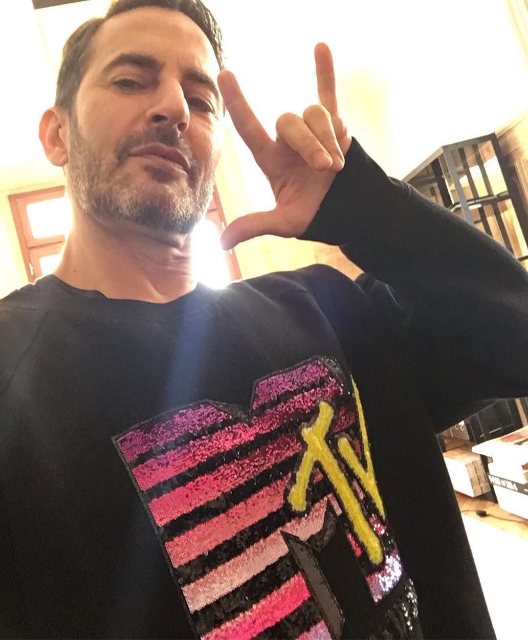 Marc picks out the perfect top for the occasion. Image courtesy of Marc Jacobs' Instagram