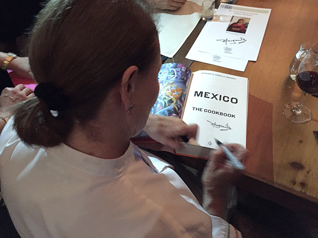 Margarita signs books for a lucky few