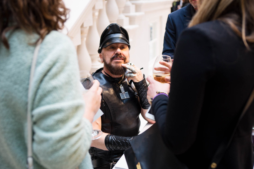 Peter Marino signing his Phaidon book at the Dior store in London