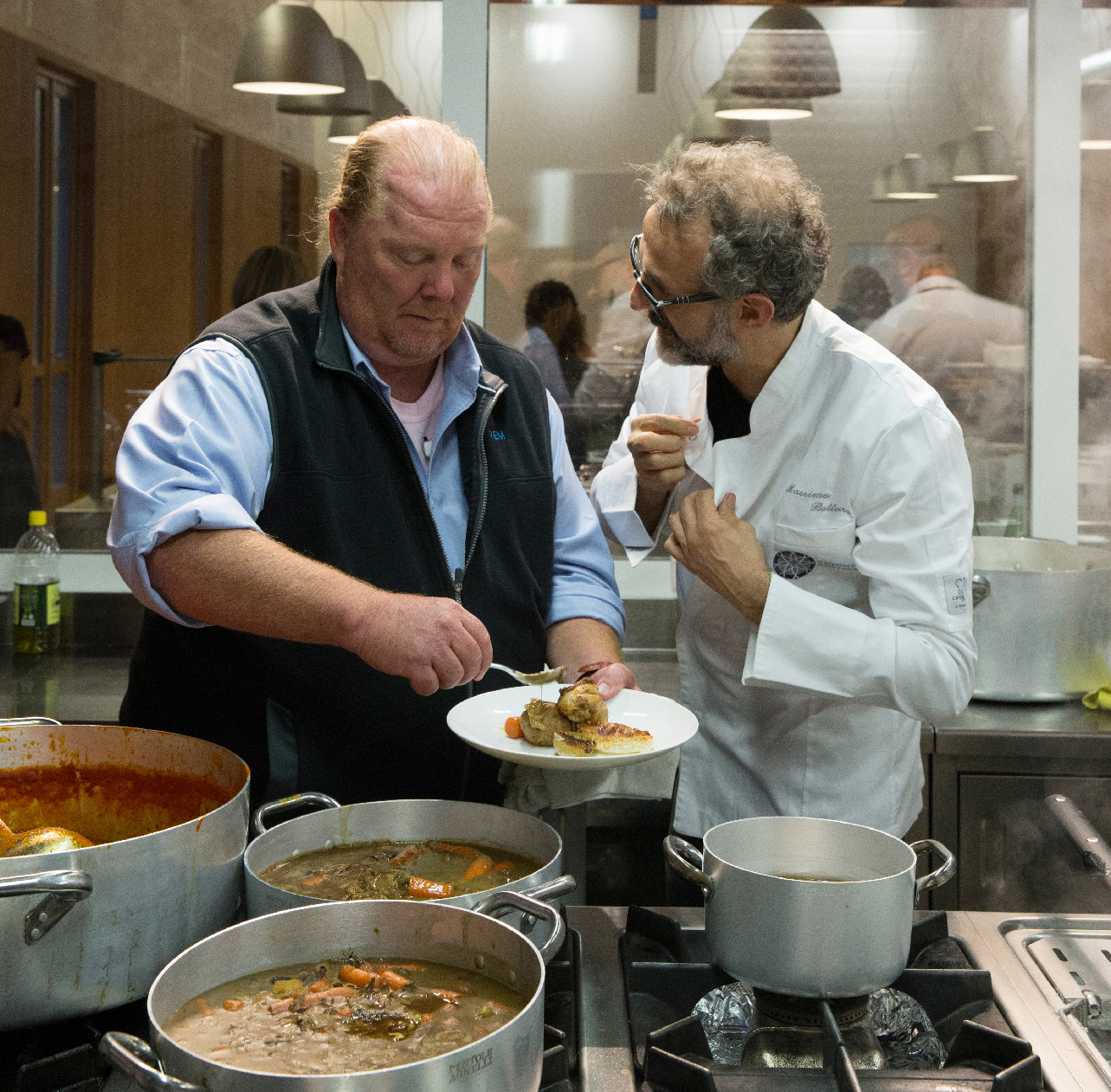 Mario Batali and Massimo Bottura