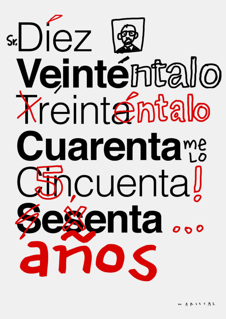 Javier Mariscal's Helvetica poster