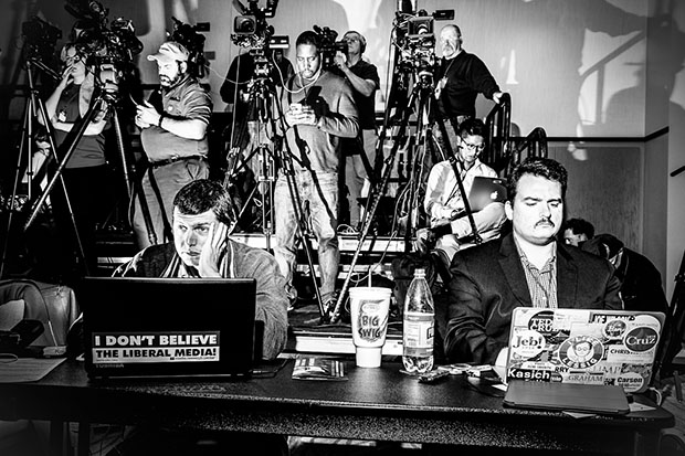 Mark Peterson, The Press Section at Senator Ted Cruz Event, Columbia SC, January 15, 2016