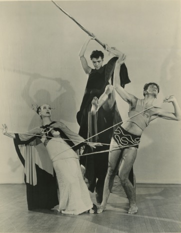 Martha Graham, Robert Cohan and Bertram Ross in Night Journey, c. 1948.  Image courtesy of the Martha Graham Company
