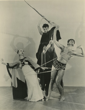 Martha Graham, Robert Cohan and Bertram Ross in Night Journey, c. 1948. Image courtesy of the Martha Graham Company