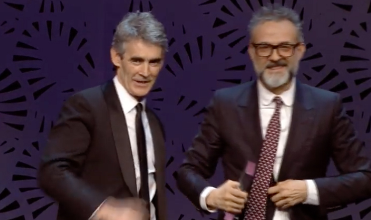 Massimo Bottura receives his award