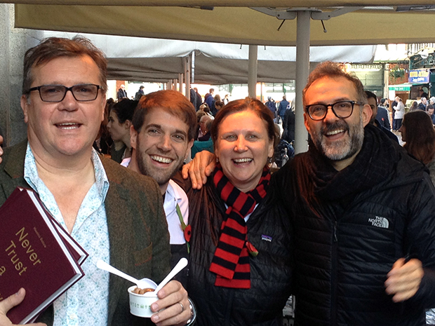 Chef Nigel Haworth, Shake Shack Culinary Director Mark Rosati, chef Angela Hartnett and Massimo Bottura - photo Mat Smith