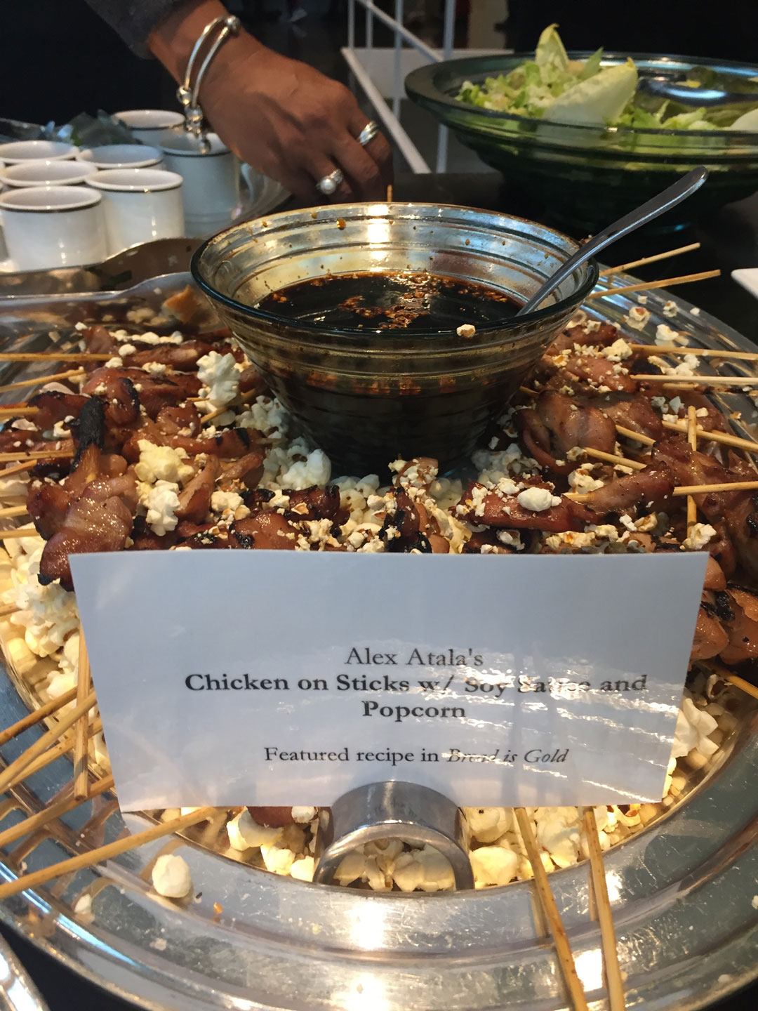 Alex Atala's Chicken on Sticks with Soy Sauce and Popcorn