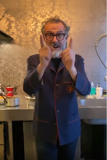 Massimo Bottura sharing his culinary skills via Instagram