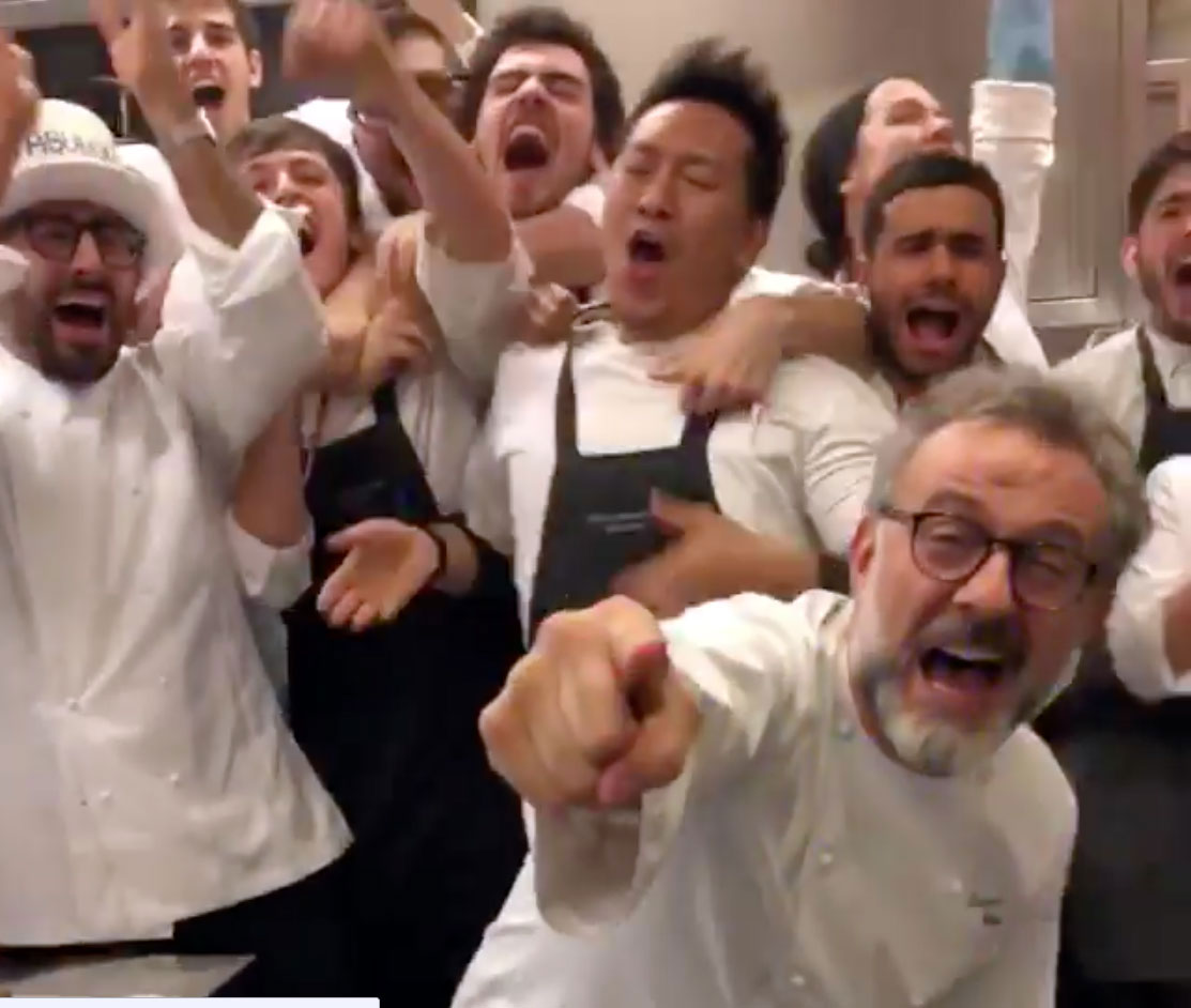 Massimo Bottura and co. at Osteria Francescana on New Year's Eve