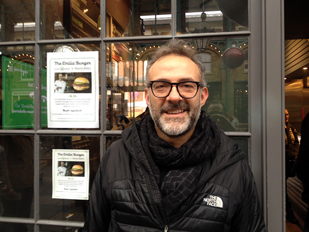 Massimo poses for pics outside Shake Shack, London