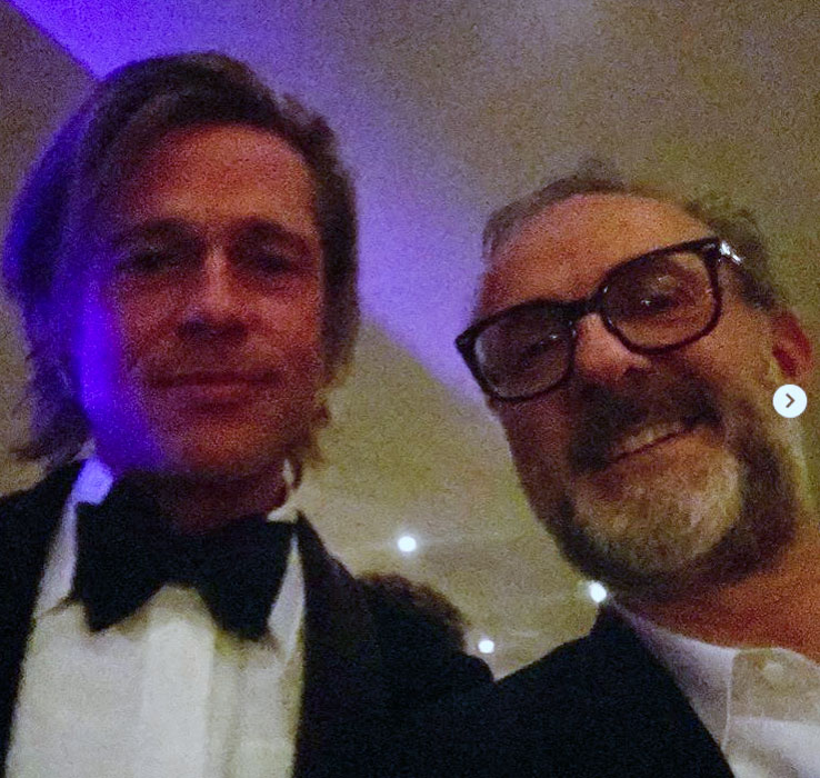 Brad Pitt and Massimo Bottura