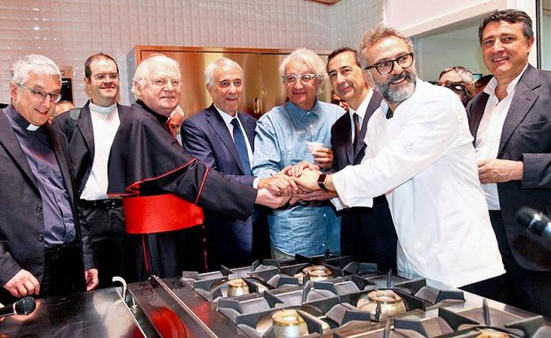 Massimo Bottura at Refettorio Ambrosiano, Milan, 2015