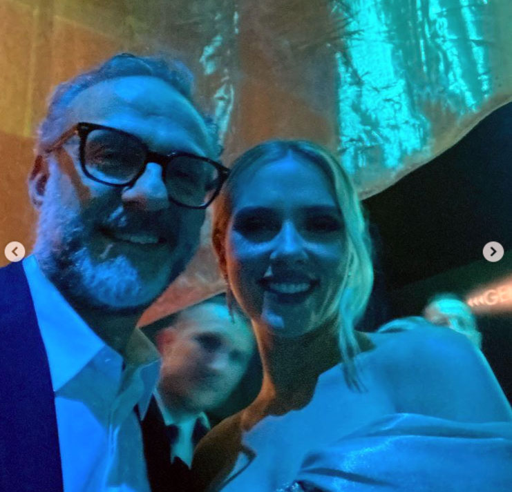 Massimo Bottura and Scarlett Johansson