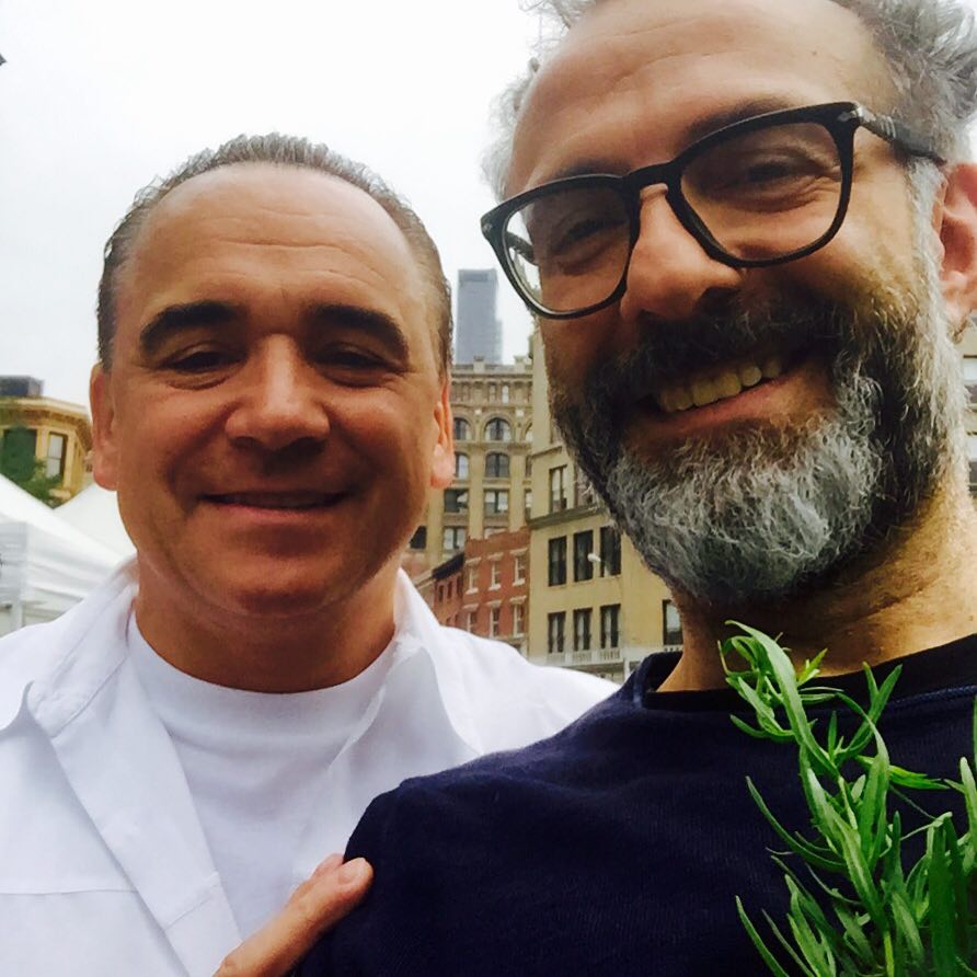 Massimo with chef Jean-Georges Vongerichten in Union Square prior to the Grand Gelinaz! Shuffle