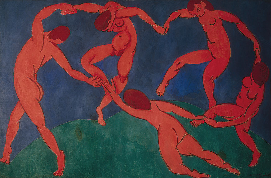Henri Matisse, Dance (II), 1909, public domain. As featured in Art as Therapy