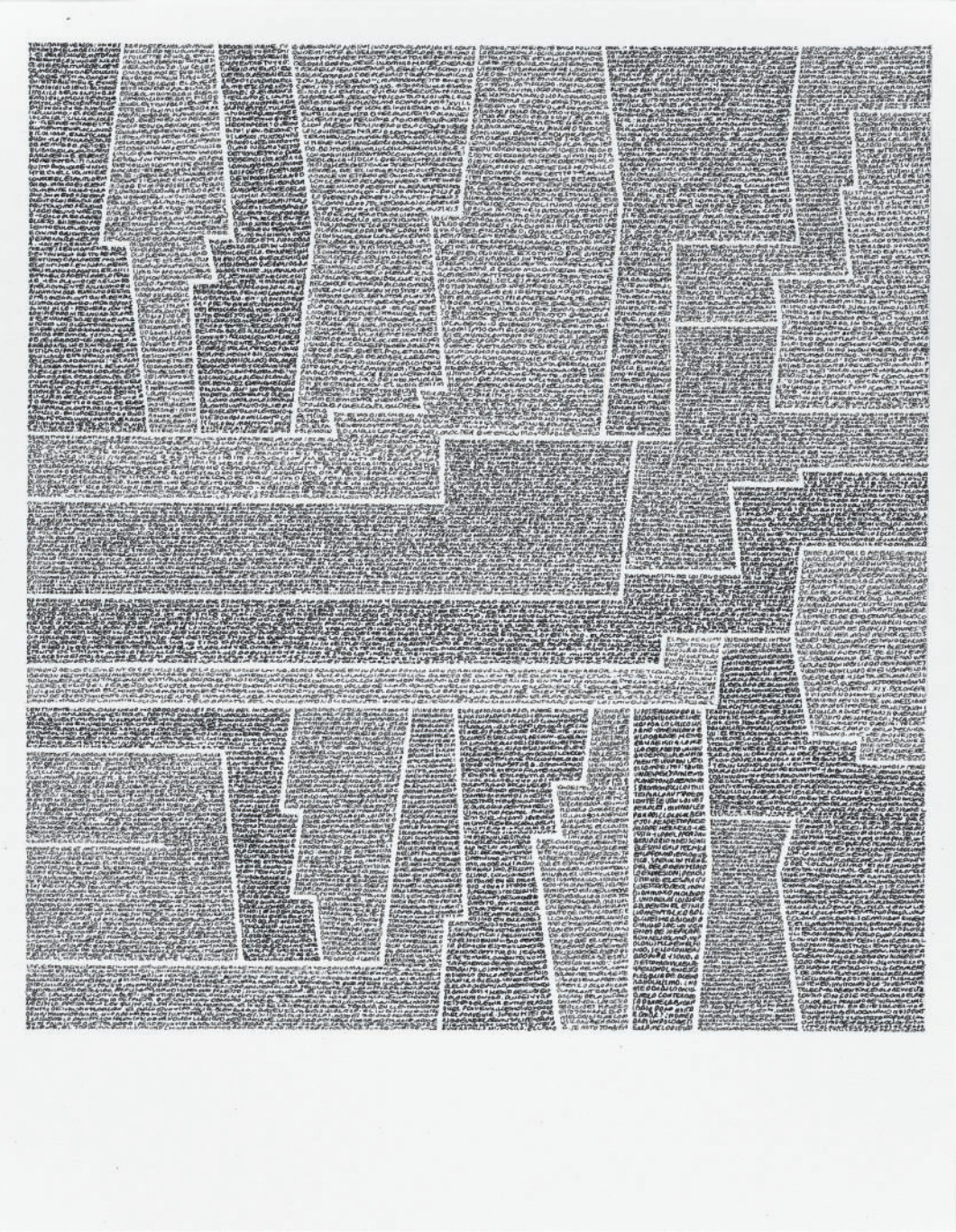 iete Ensayos de Interpretación: de la Realidad Peruana (Seven Essays of Interpretation of the Peruvian Reality), 2015, stylograph on cotton paper, 40 × 30 cm (15 ¾ × 11 ¾ in)
