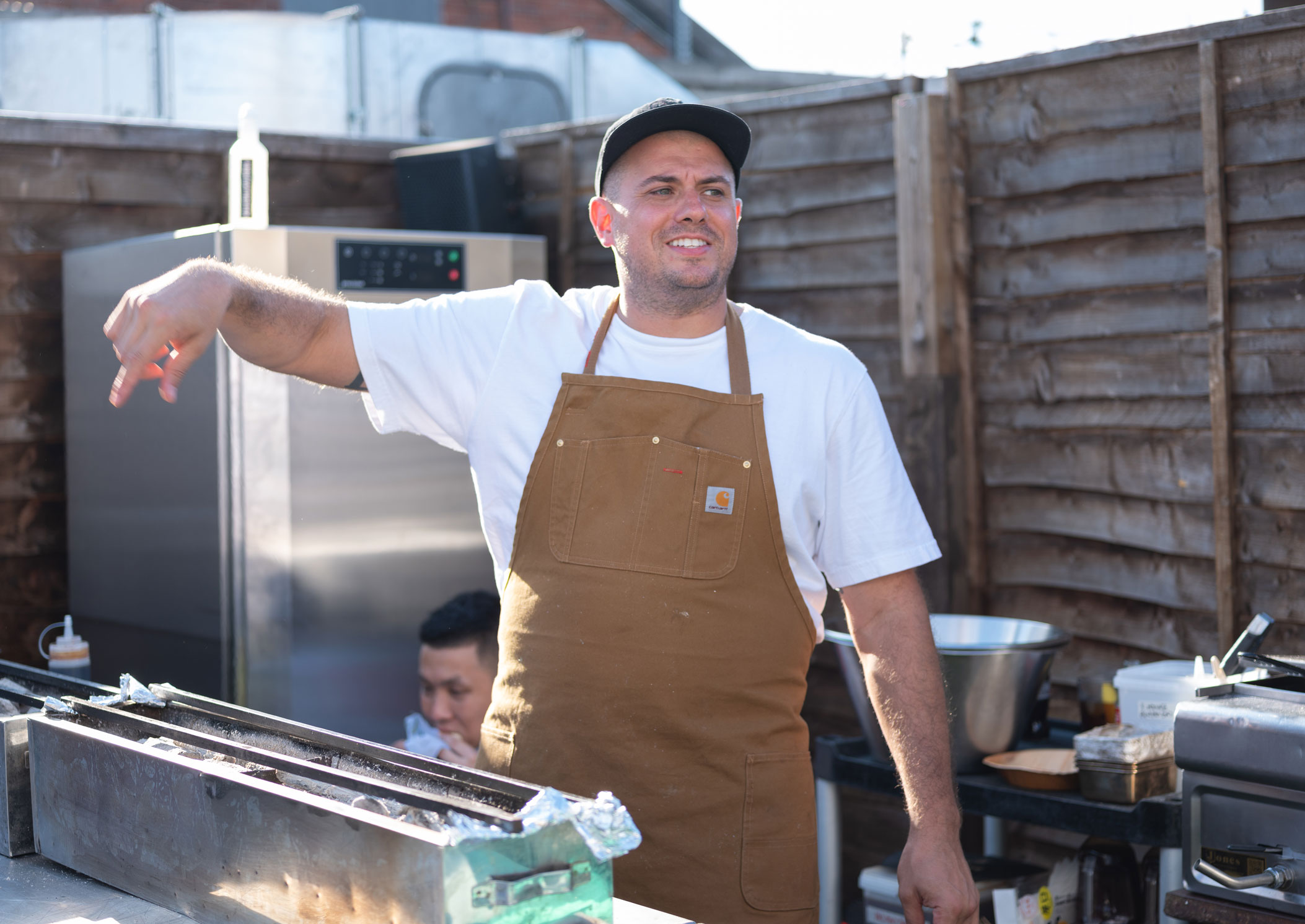 Matt Abergel cooking at Shoreditch House during his trip to London last week