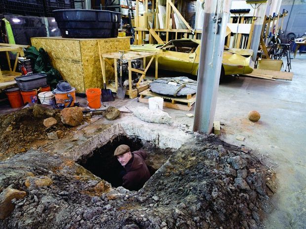 Matthew Barney in his studio, 2011. Photograph by Ari Marcopoulos