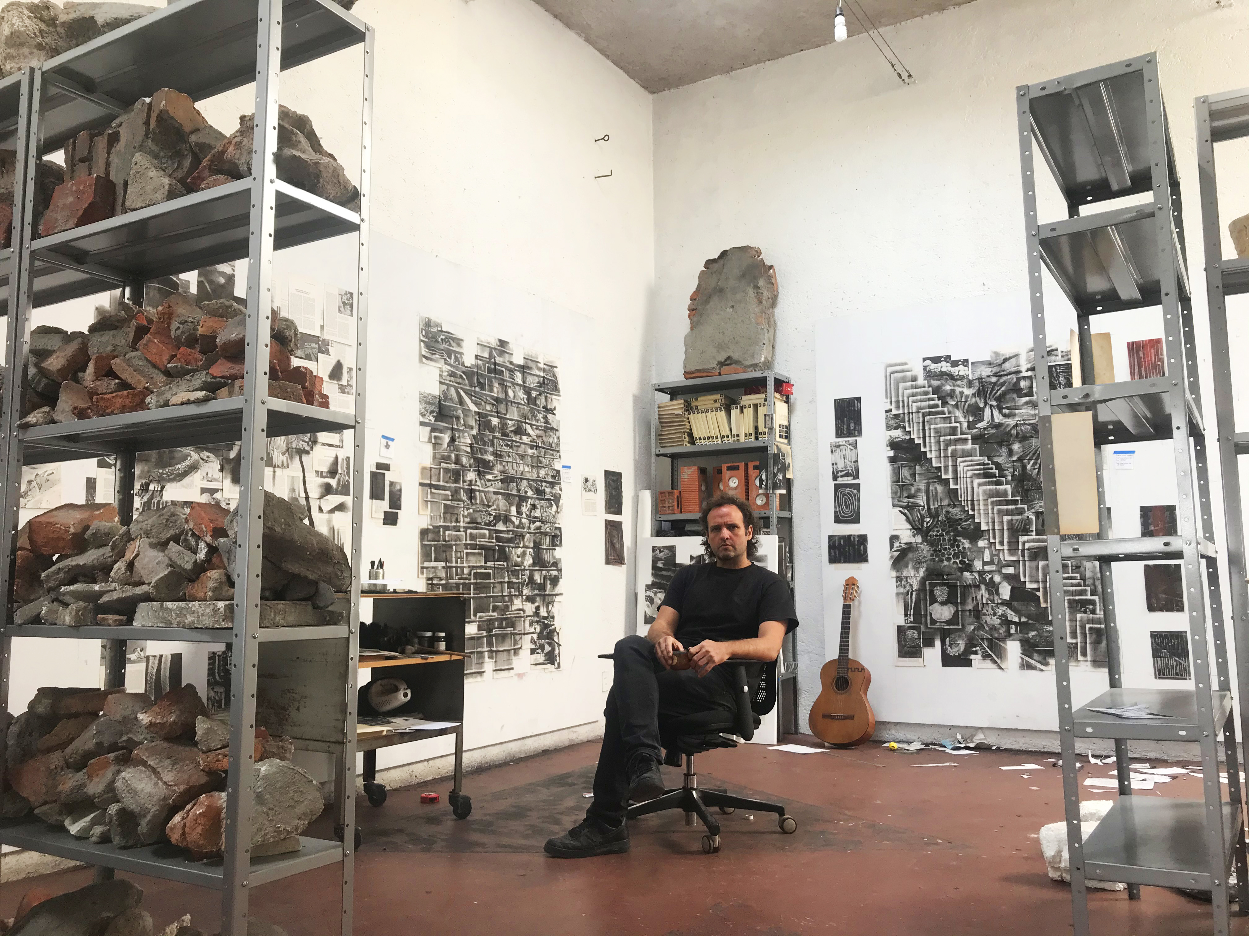 Mauro Giaconi in his studio