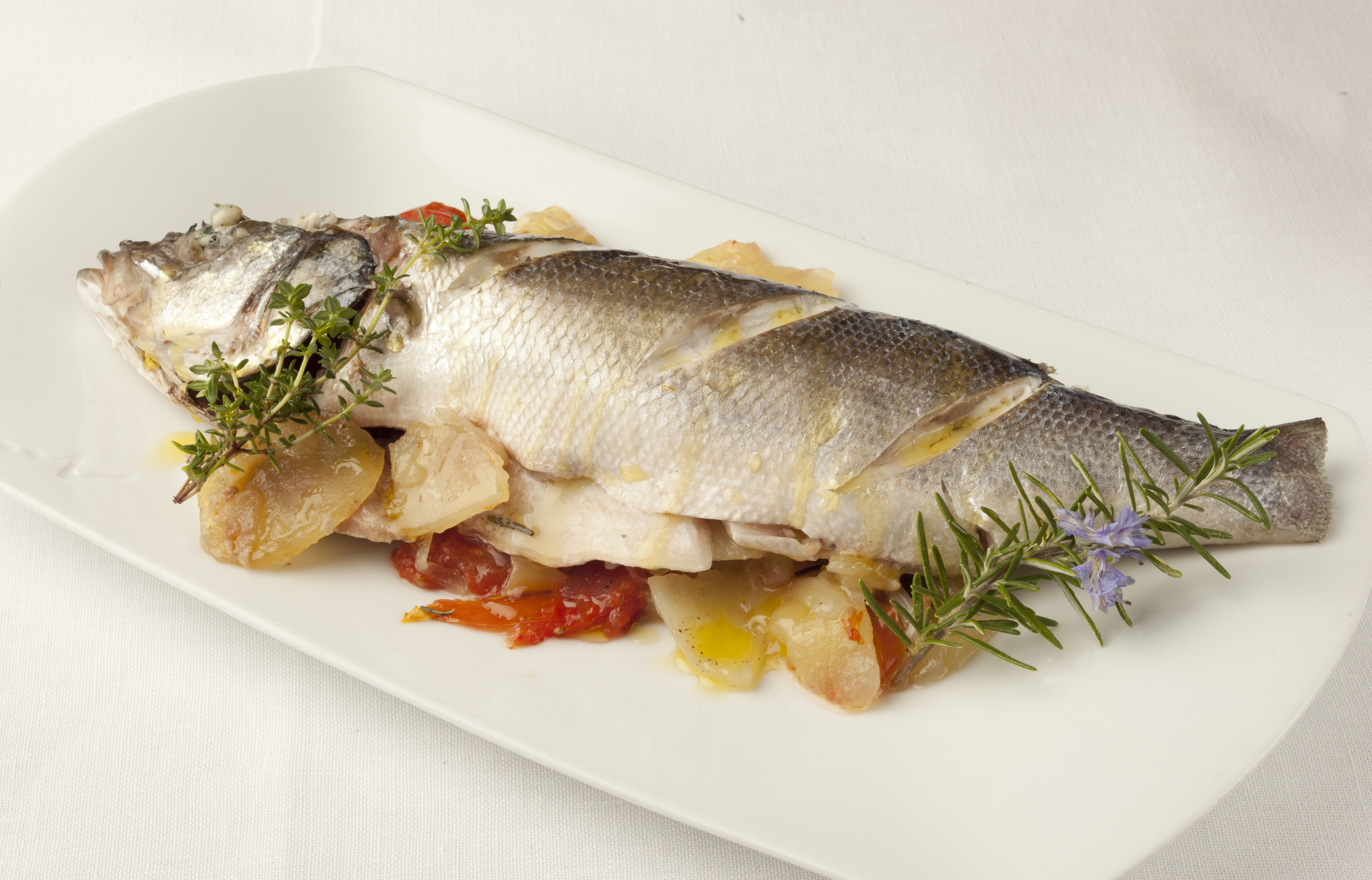 Baked sea bass, from The Family Meal, 10th Anniversary Edition