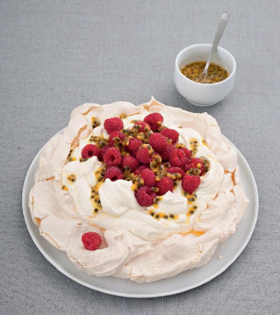 Raspberry and passion fruit mallow meringue