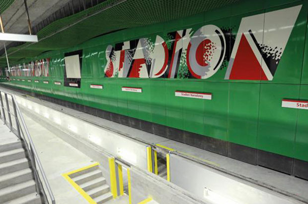 Op artist creates eye-popping metro signage