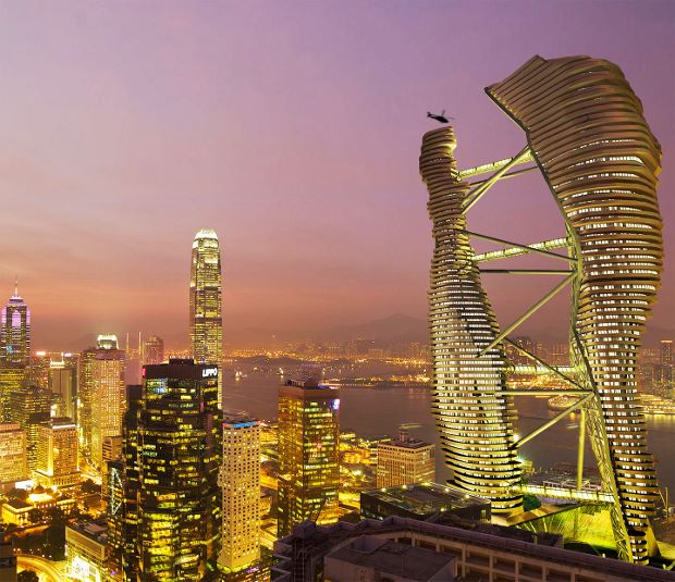 Studio Cachoua Torres Camilletti's proposed skyscraper  for Hong Kong