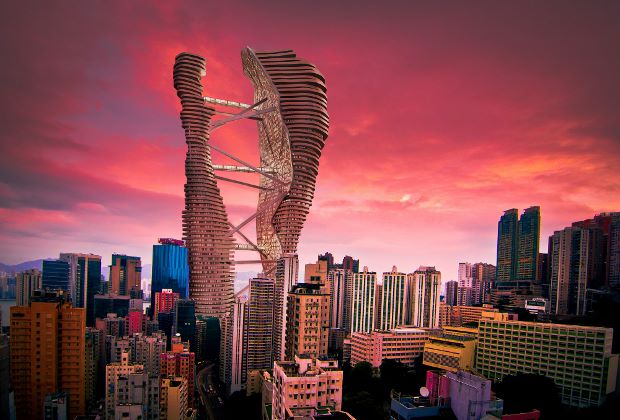 Studio Cachoua Torres Camilletti's proposed skyscraper  for Hong Kong