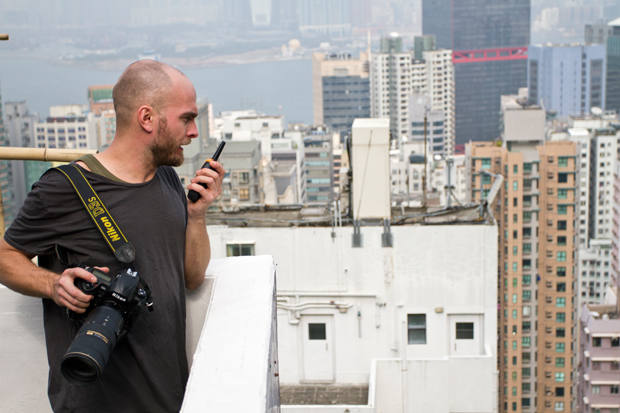 Christian Åslund takes to the roof in Hong Kong