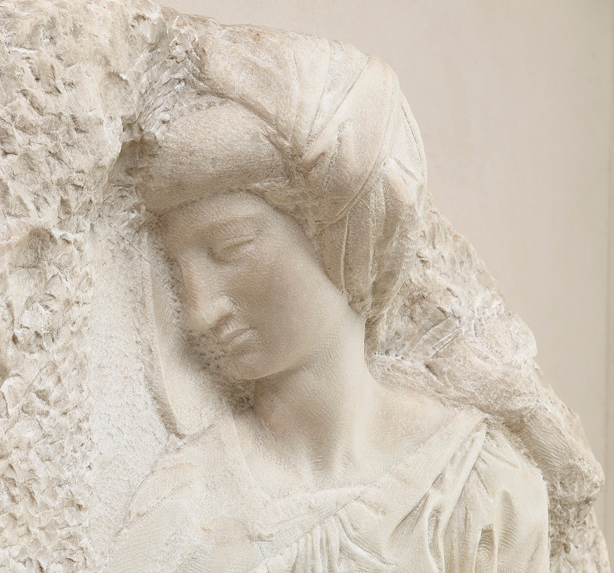 The Virgin and Child with the Infant Saint John the Baptist ('The Taddei Tondo') Michelangelo about 1504-1505 © Royal Academy of Arts, London; Photographer: Prudence Cuming Associates Limited