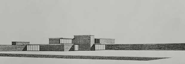 Brick Country House Project, Potsdam, Neubabelsberg (1924) - Mies van der Rohe