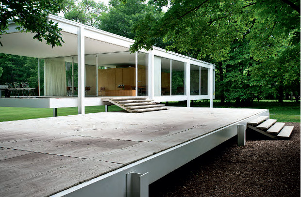 The Farnsworth House by Mies van der Rohe, as featured in Elemental Living