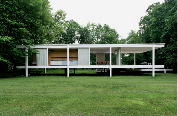 The Farnsworth House by Mies van der Rohe, as featured in Elemental Living