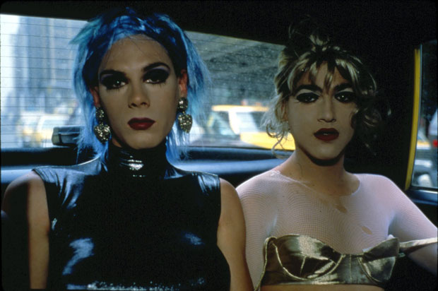 Misty and Jimmy Paulette in a taxi, NYC 1991, by Nan Goldin