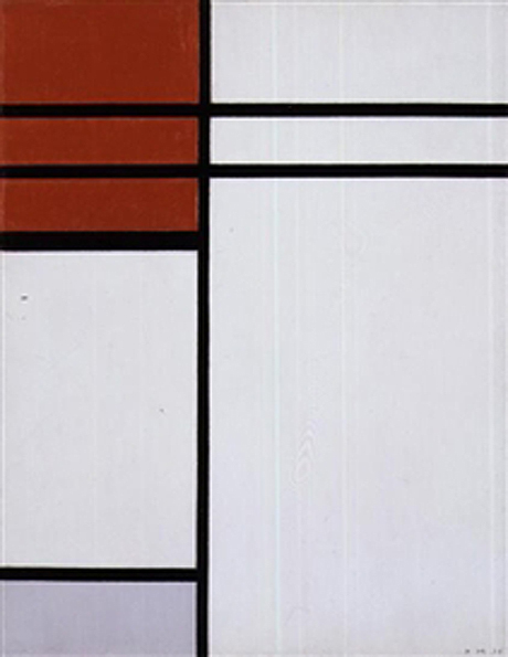 Piet Mondrian's Composition (A) en Rouge et Blanc (1969)