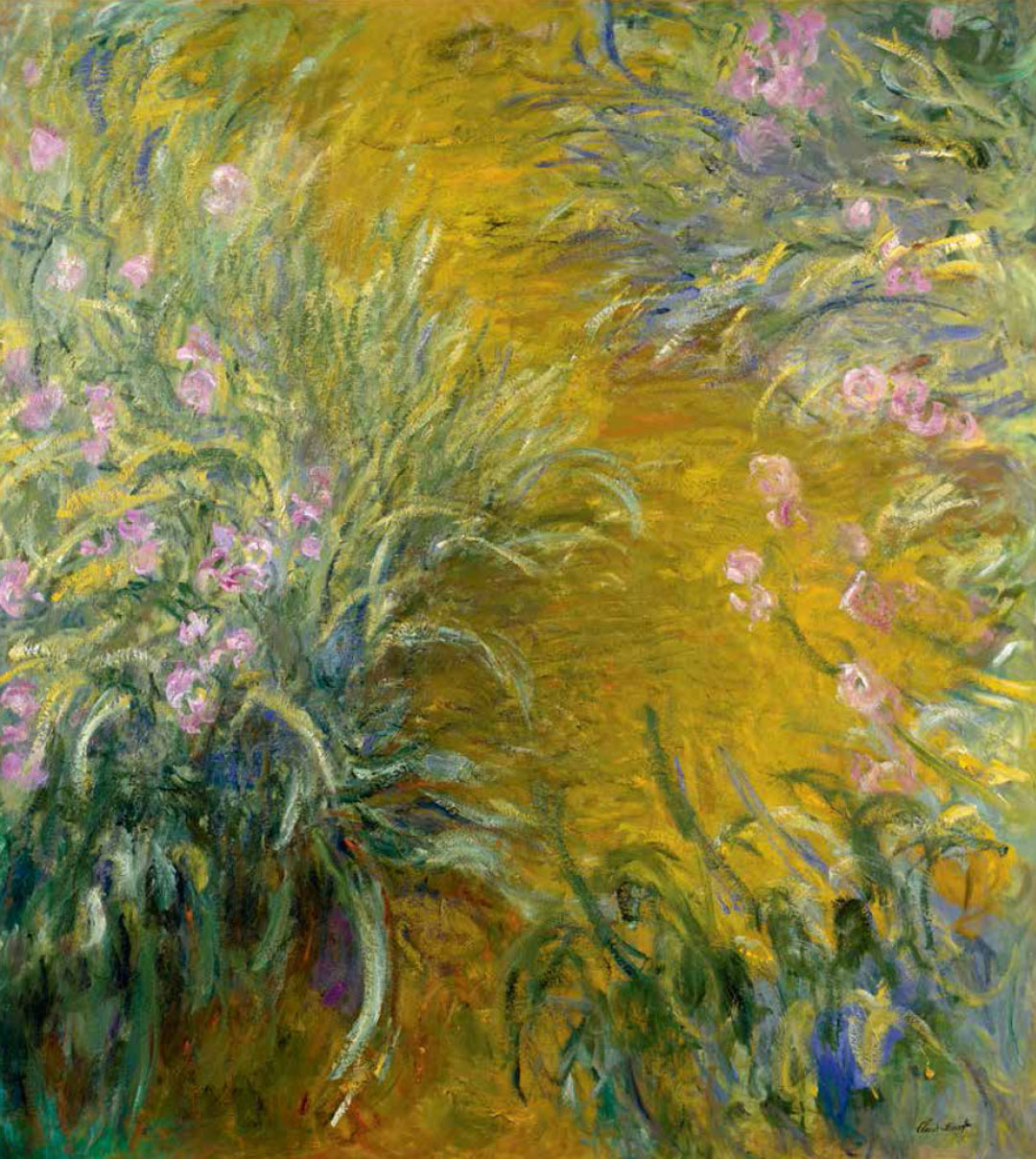 The Path through the Irises (1914-17) by Claude Monet. As reproduced in The Artist Project