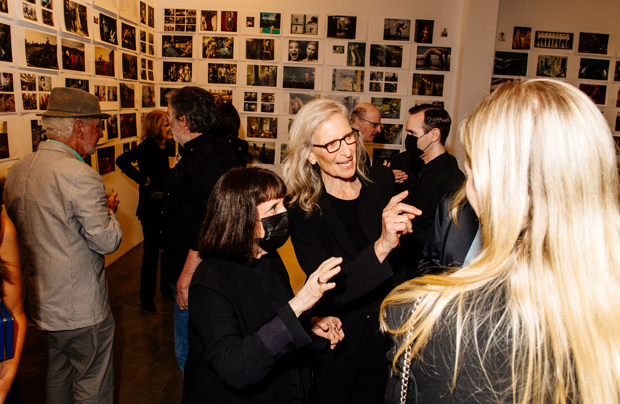 Annie Leibovitz with guests at Studio 525 in Chelsea