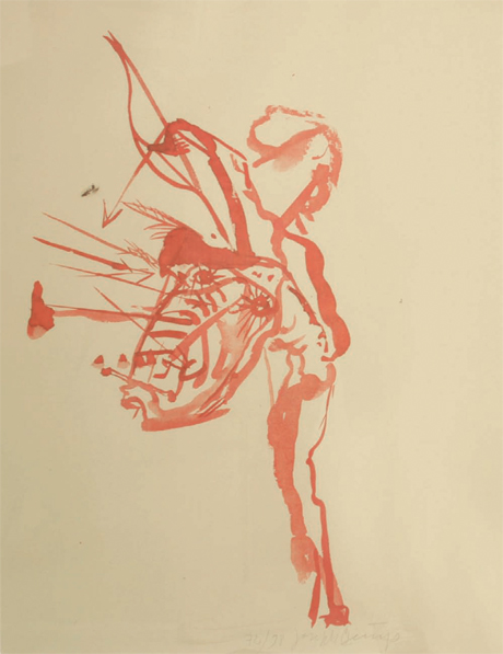 L'arte è una Zanzara Dale Mille Ali (Art is a Mosquito with a Thousand Wings)  (1981) by Joseph Beuys