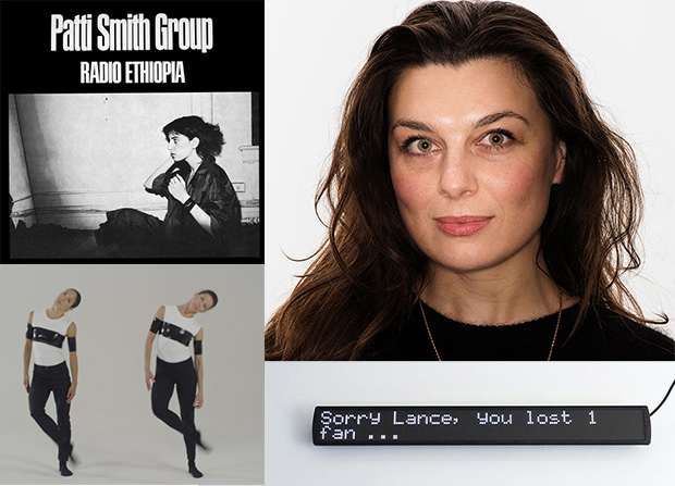 Cally Spooner (top right); Radio Ethiopia by Patti Smith (top left), and stills from Regardless, it's still her voice (2014) and It's About You (2014) by Cally Spooner