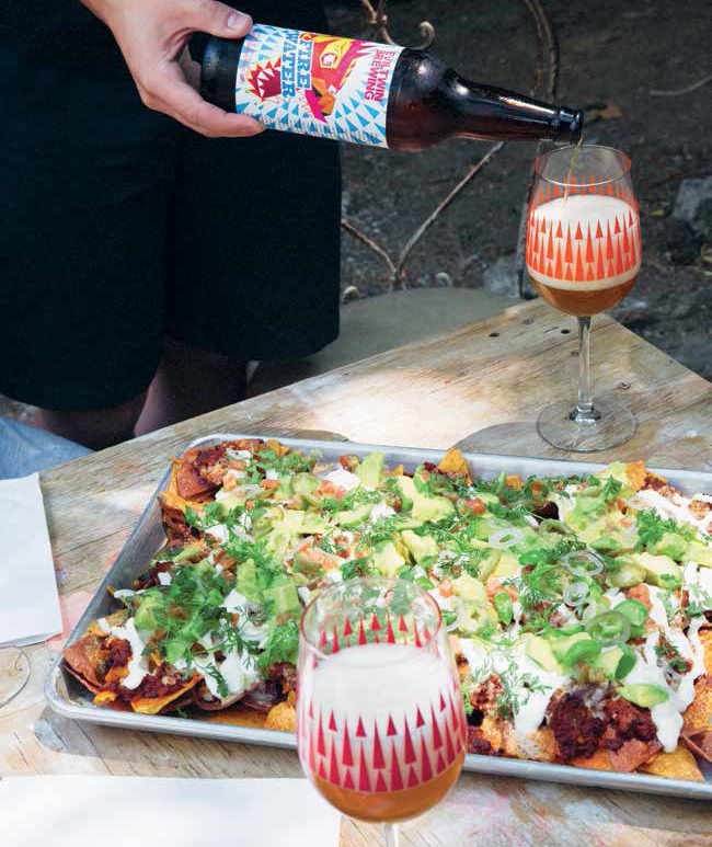 Chile beer and Spicy nachos, from Food & Beer
