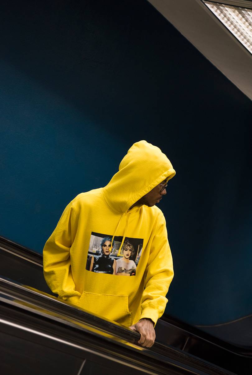 A Supreme X Nan Goldin hooded sweatshirt. Image courtesy of SupremeNewYork.com